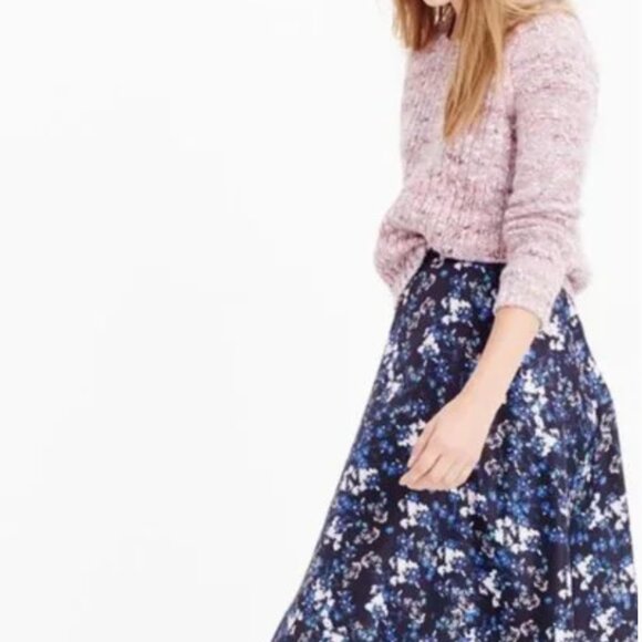 J. Crew Collection A-line Silk Floral Skirt with Pockets - Size 00 - Picture 2 of 5